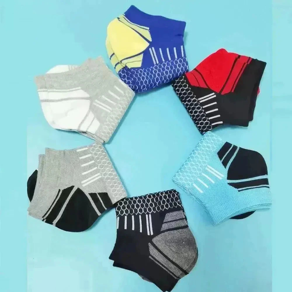 6 pairs Men's Short Sports Socks - Moisture-Wicking, Breathable, All-Season Athletic Socks GlowCart