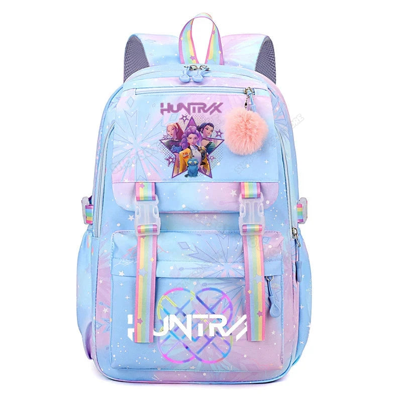 KPop Demon Hunters Backpack High-capacity Kids Knapsacks Movie Music Girl School Schoolbags Cartoon Anime Student Rucksack GlowCart