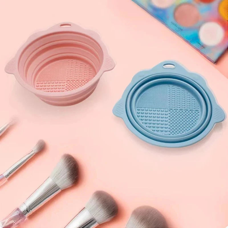 Multi-functional Silicone Makeup Brush Cleaning Bowl Powder GlowCart