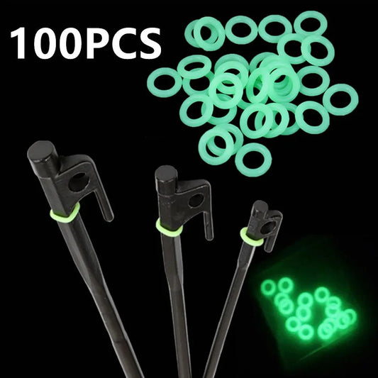 10-100pcs Silicone Luminous Tent Ground Nail Ring O-shaped GlowCart