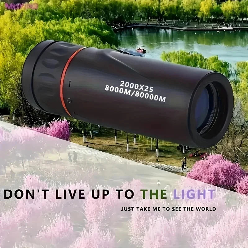 2025 2000X25 HD Monocular Telescope, Compact Portable for GlowCart