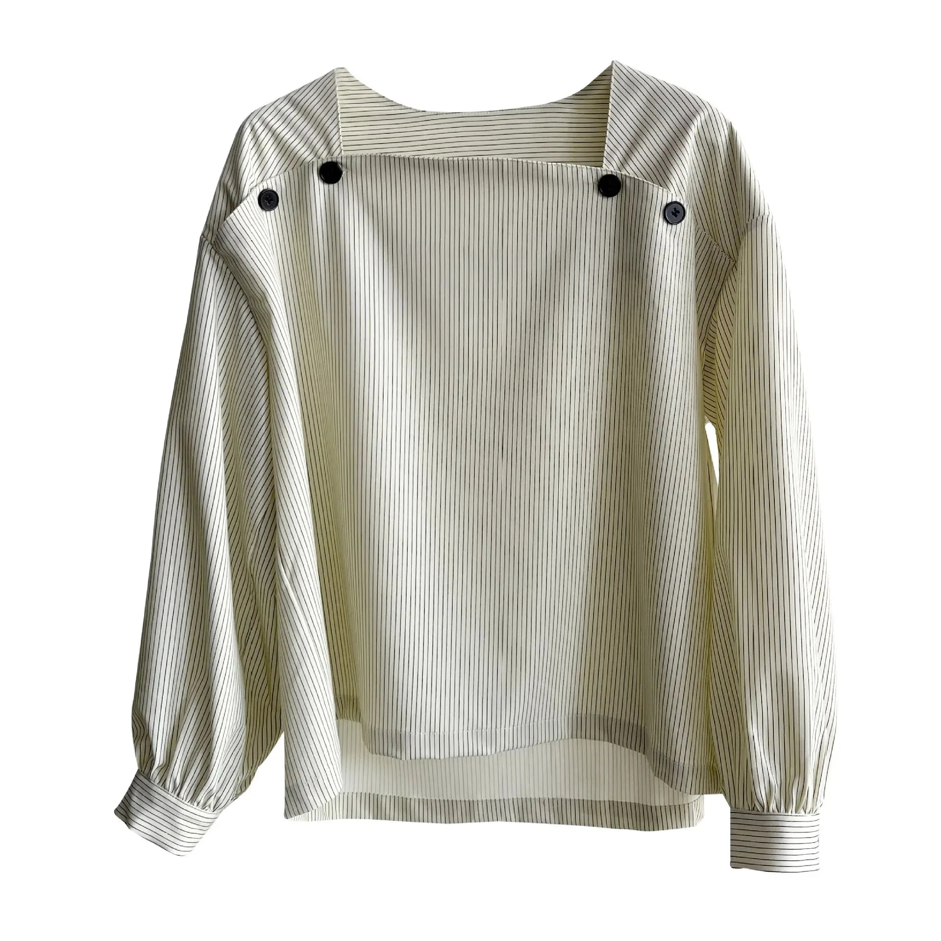 2024 Autumn New Top Korean Version Square Neck High-end GlowCart