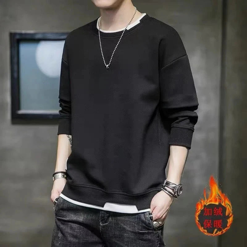 Spring and Autumn Casual Long Sleeved Mens T Shirts Harajuku GlowCart