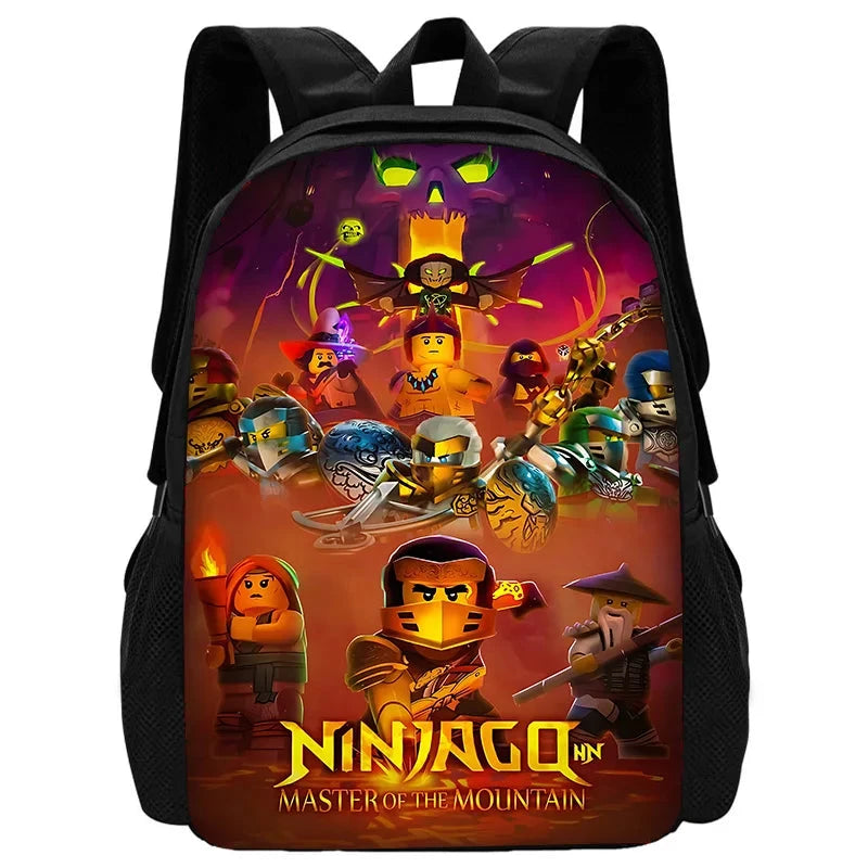 Child School Sports Game N-NinjagoS Backpack with Lunch Bags ,Pencil Bags ,School Bags for Boys Girls Best Gift GlowCart
