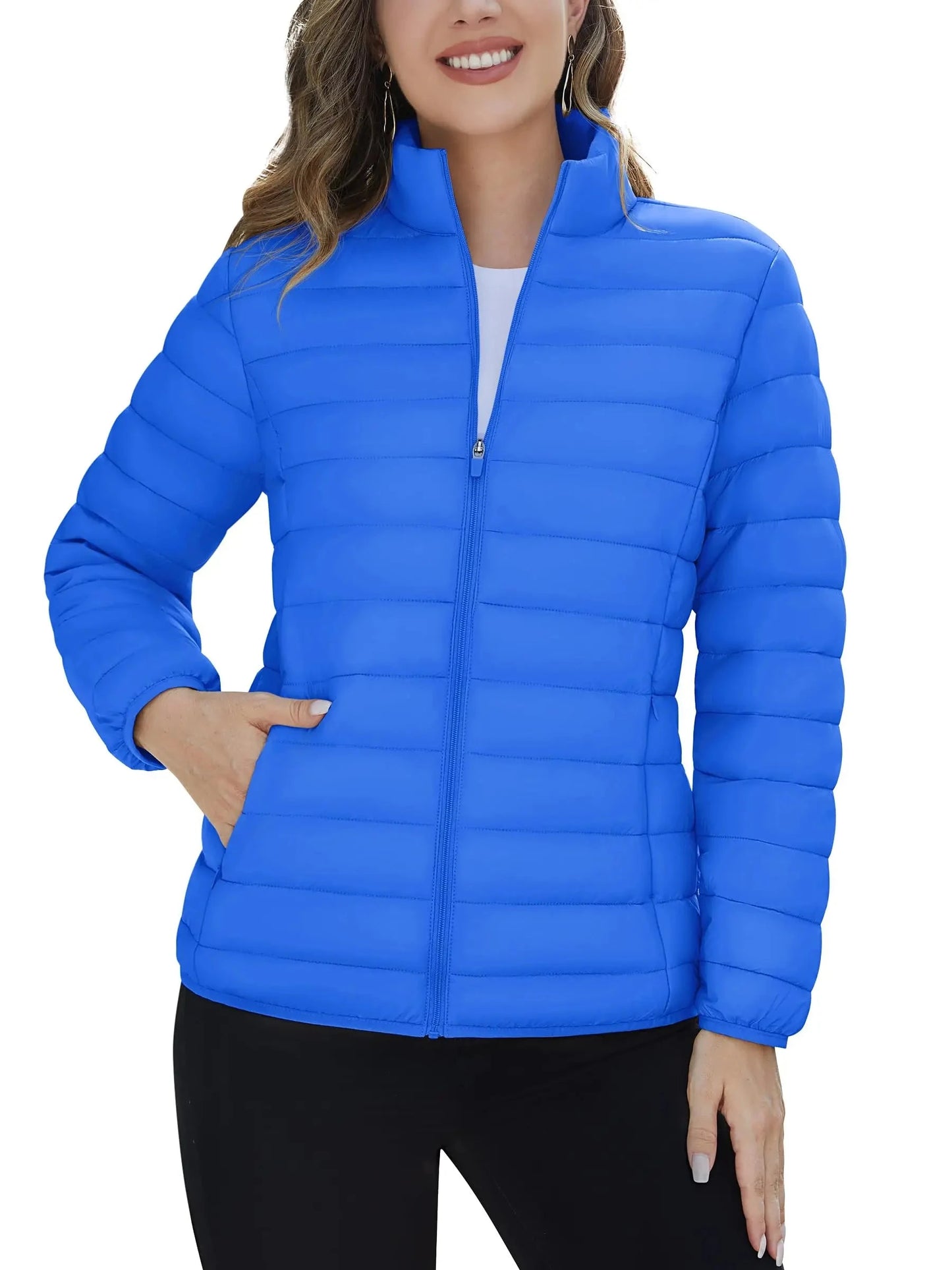 TACVASEN Winter Quilted Puffer Jackets Womens Lightweight GlowCart