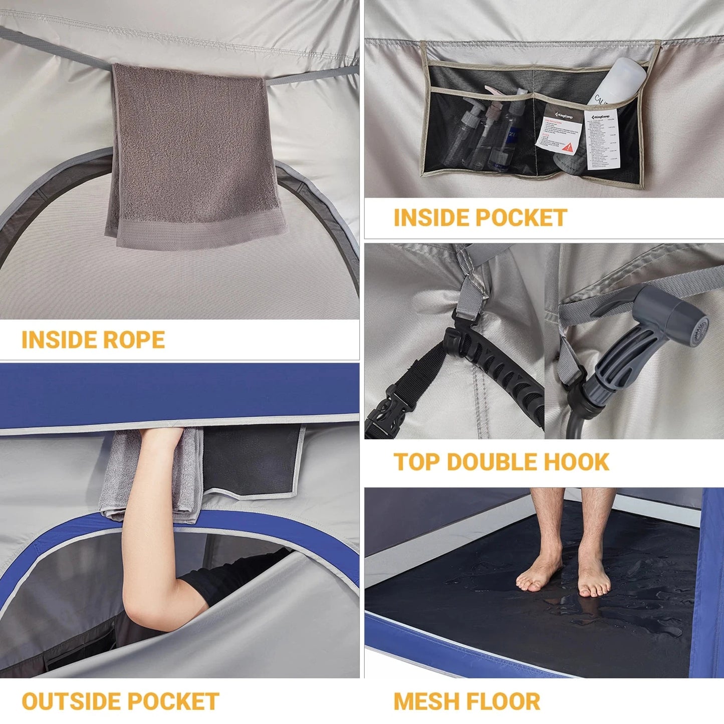 KingCamp Shower Tent Portable Outdoor Shower Tent GlowCart