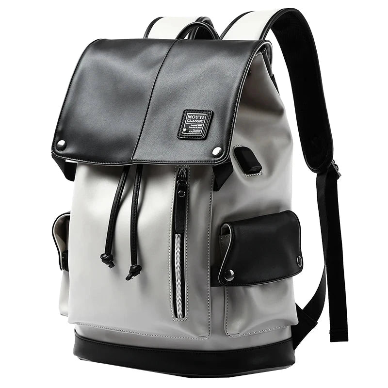 High Quality Waterproof Flip Leather Laptop Backpack for Men GlowCart
