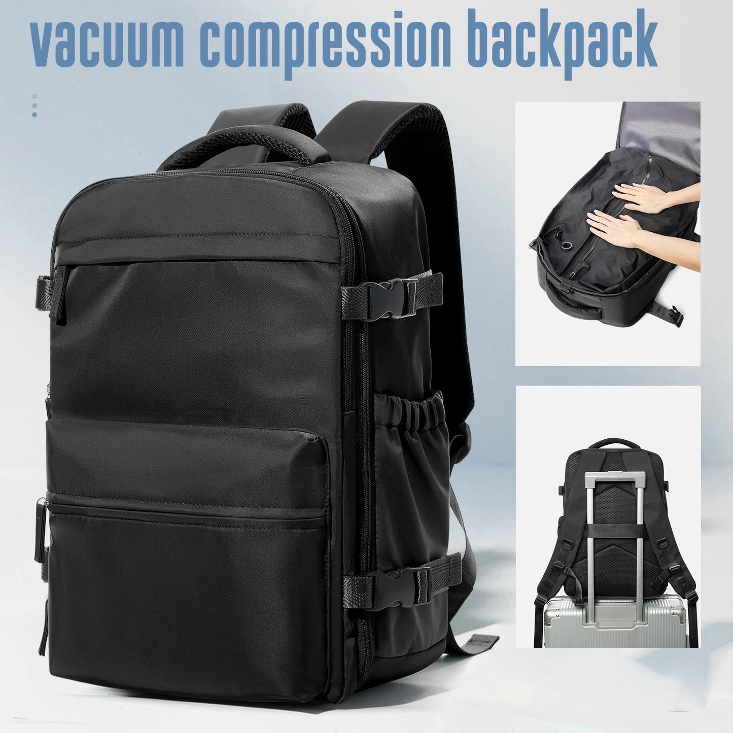 Vacuum Backpack Travel Bag for Men Large Capacity Backpack GlowCart