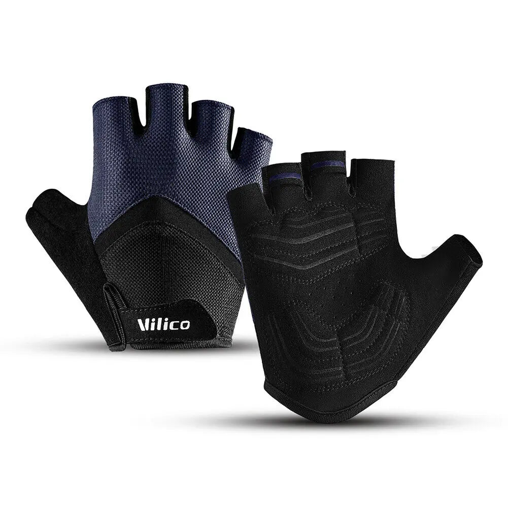 Cycling Half Finger Gloves Bike MTB Gloves Breathable Short Finger Thickened Palm Shock-Absorbing Anti Slip Outdoor Sport Gloves GlowCart