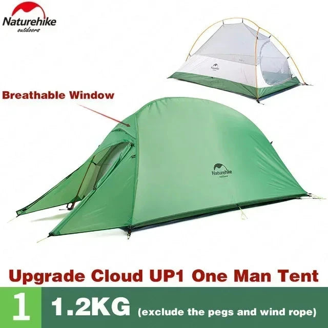 Naturehike Cloud Up 1 2 3 Person Camping Tent Ultralight GlowCart