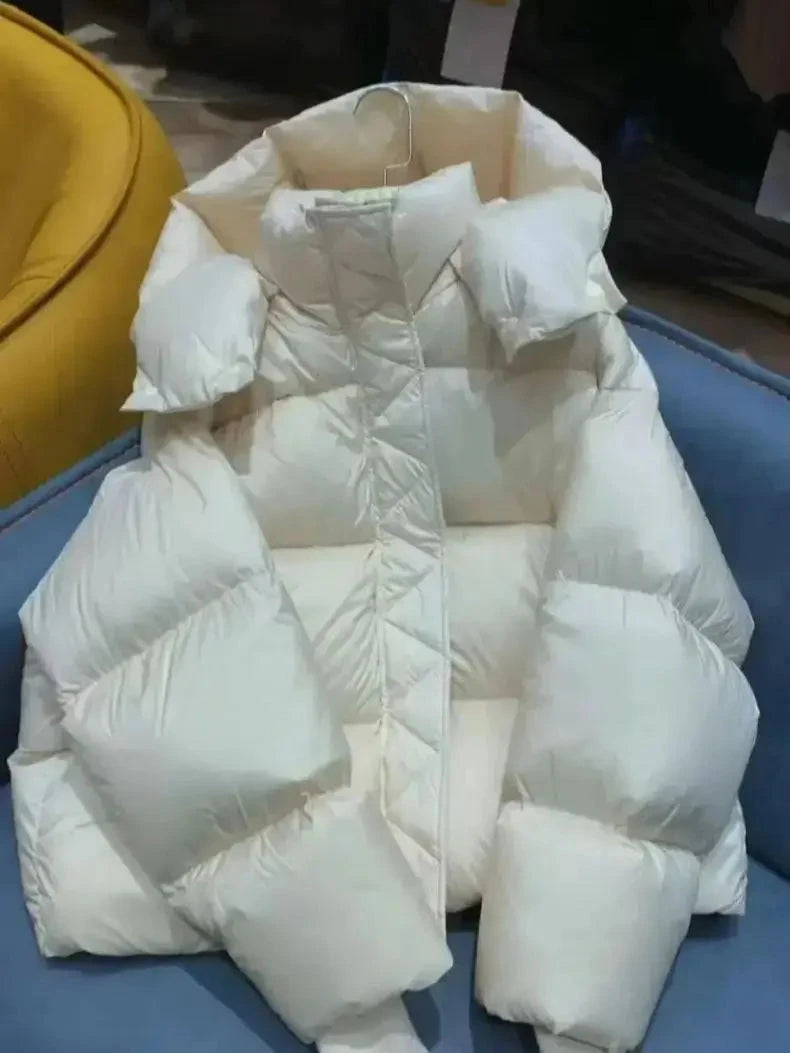 Hooded Cotton Jacket Women 2024 New Thickened Warm Long GlowCart