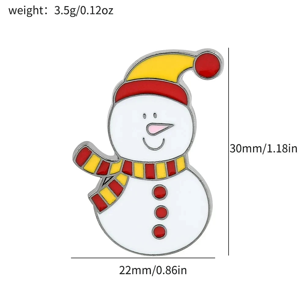 Christmas Brooch Holiday Gift Decoration Metal Badge Jewelry GlowCart