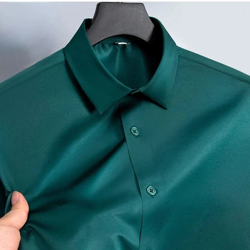 New Anti-Wrinkle Men Shirts Long Sleeve Dress Shirts For Men GlowCart