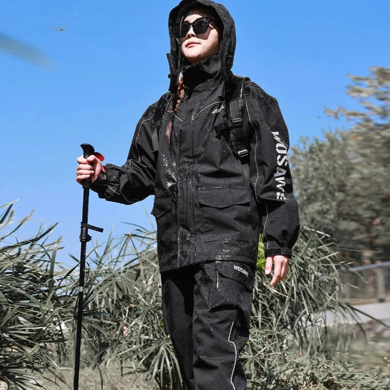 WOSAWE Lightweight Motorcycle Riding Rain Suit Breathable GlowCart