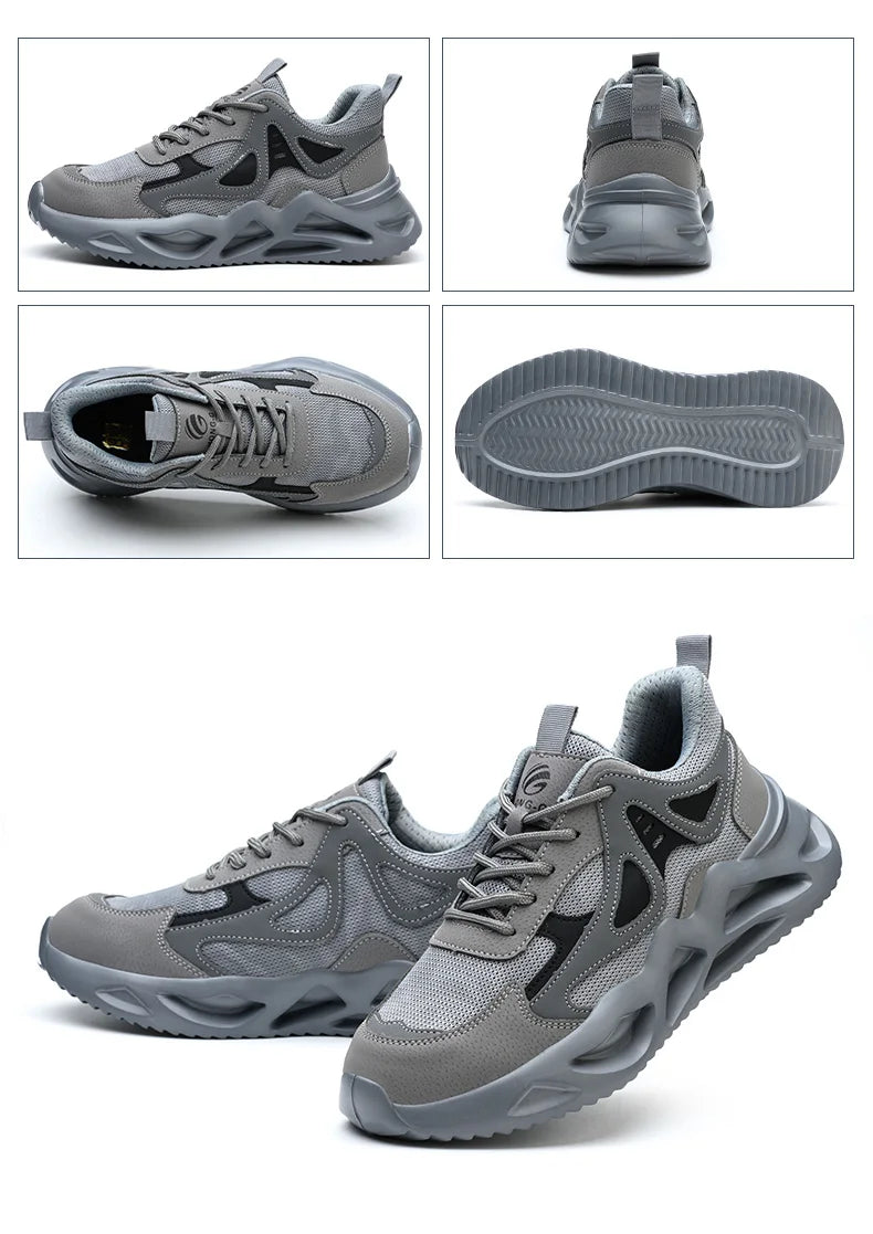 Lightweight Safety Shoes Men Women Work Shoes Steel Toe Cap Working Boots Sneakers Man Women Breathable Shoes Tactical Boots GlowCart