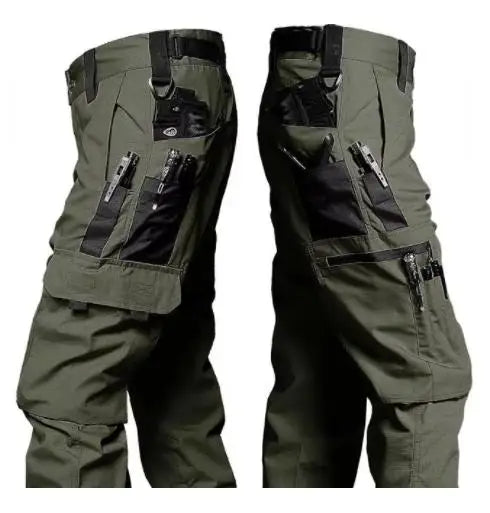 Men's Cargo Pants Multi Pockets Work Trousers Casual Tactical Pants Male Outwear Straight Autumn Winter Wear-resisting Trousers GlowCart