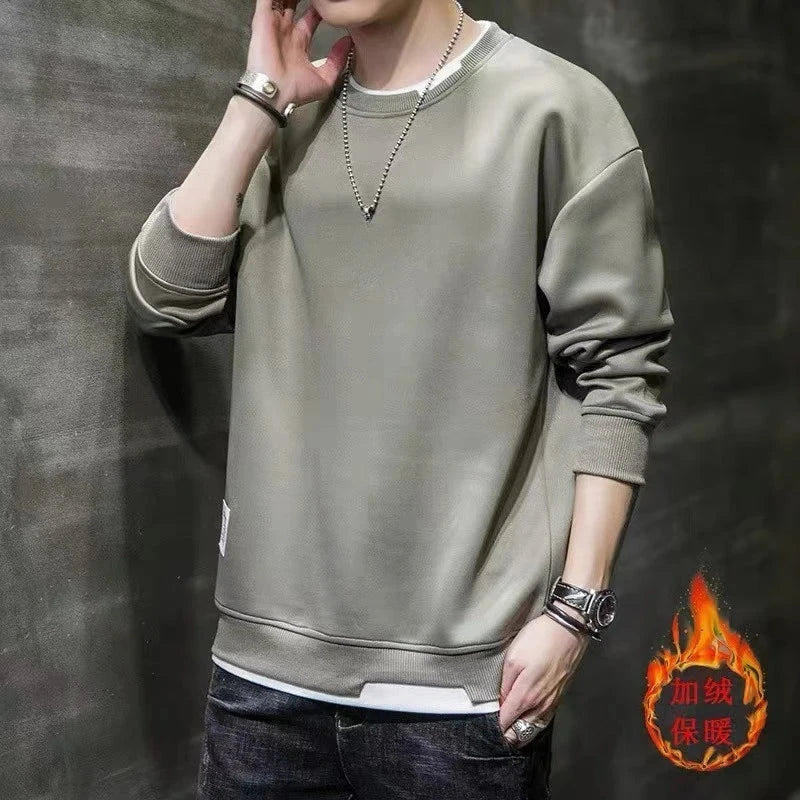 Spring and Autumn Casual Long Sleeved Mens T Shirts Harajuku GlowCart