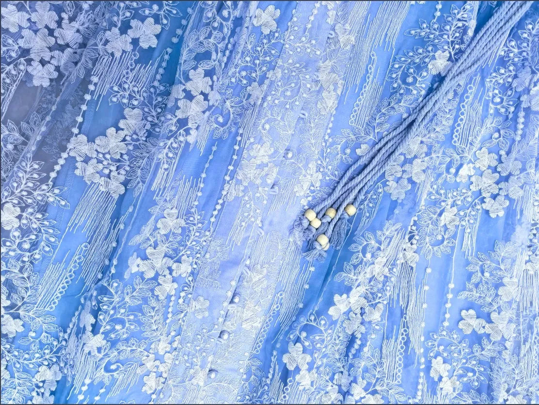 Luxury Embroidery Formal Dresses Women Summer Autumn Lantern GlowCart