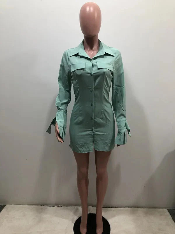 CM.YAYA Women Single Breasted Turn-down Neck Shirt Style GlowCart