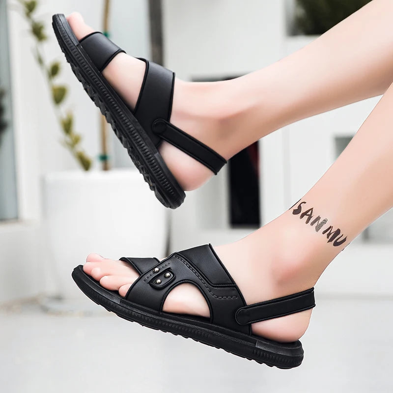 Summer Men Sandals Open Toe Flat Mens Casual Shoes Outdoor Walking Sandals for Men Beach Shoes sandalias hombre Men slippers GlowCart