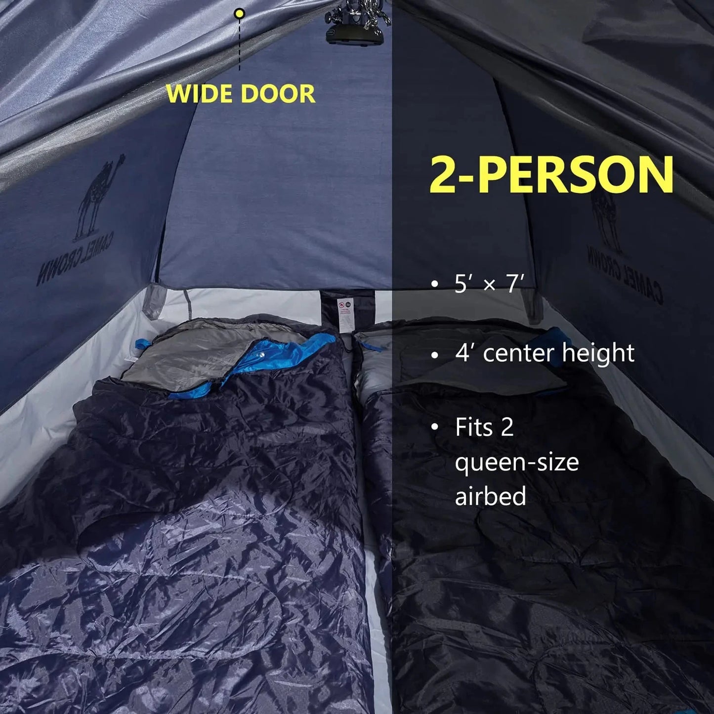 GOLDEN CAMEL Camping Tents Large Space Mosquito-repellent GlowCart