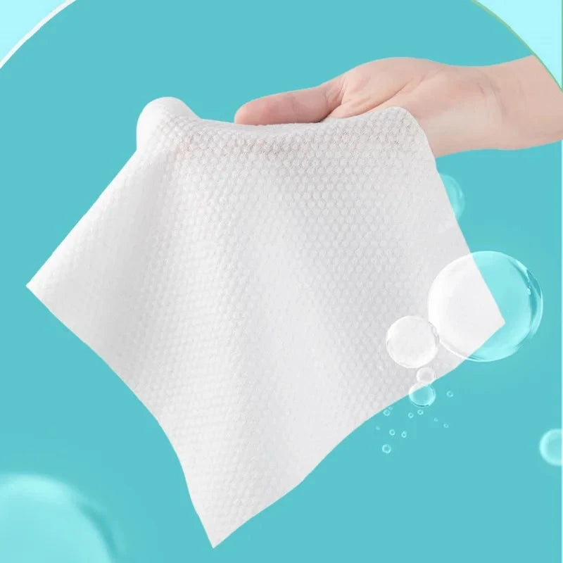 100PCS Disposable Thick 100% Cotton Face Towel Make Up Soft GlowCart