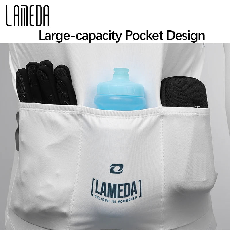 LAMEDA Bike Bicycle Jersey Men Summer Cycliny Short Sleeve for Men Biking Clothing Moisure Wicking MTB Top Shirts with 3 Pockets GlowCart