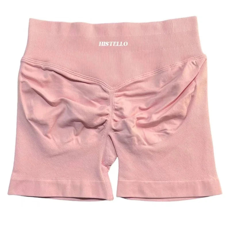 HISTELLO Impact Shorts Df Substitute High Waist Women Yoga Workout Short Seamless Leggings Stretch Fitness Running Gym Shorts GlowCart