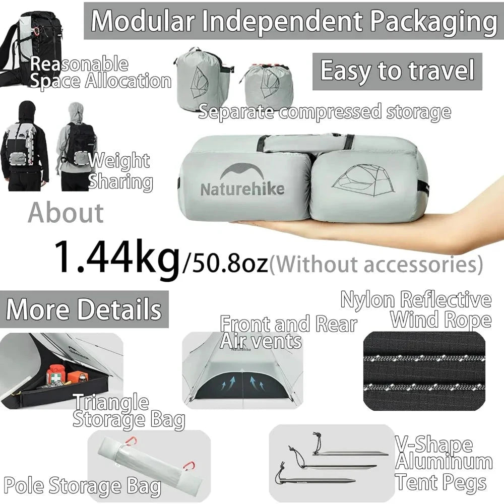 Naturehike Star River UL Lightweight 2 Person Tent for GlowCart