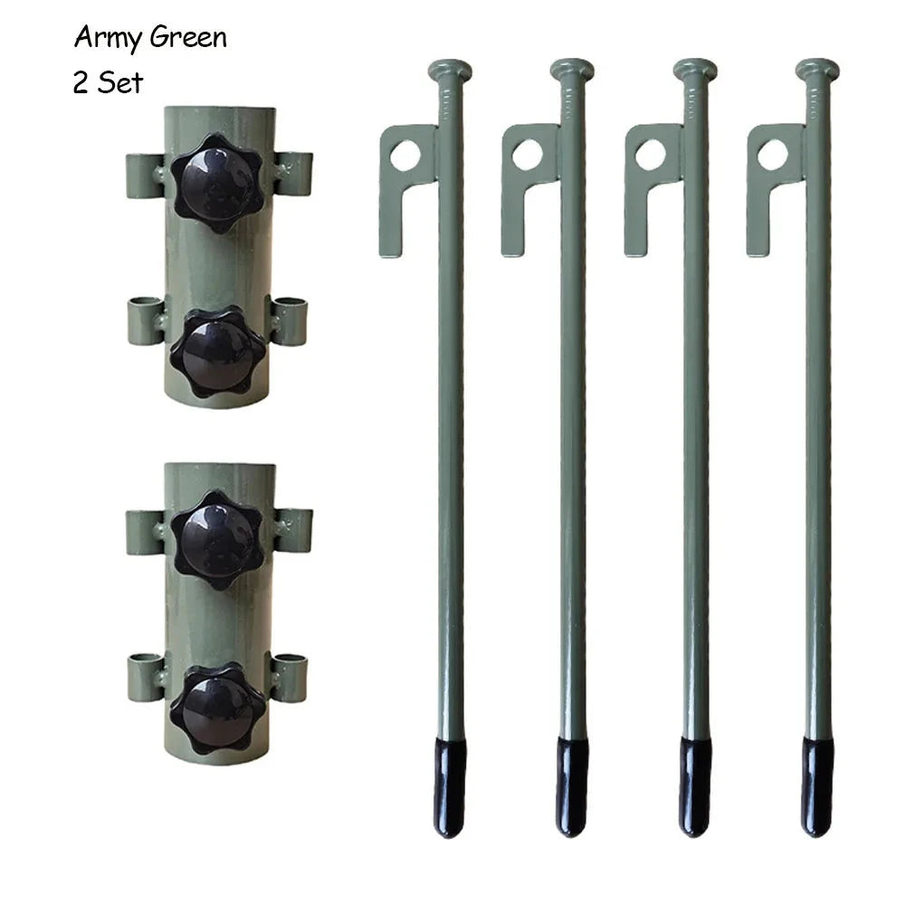 Outdoor Camping Canopy Pole Fixed Tube Adjustable Tent GlowCart