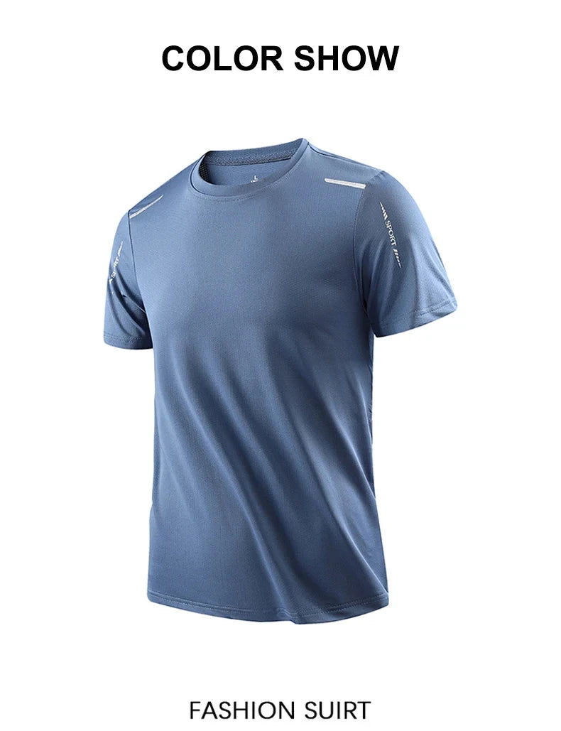 CHRLCK Men's Running Quick Drying T-shirts Breathable Hiking GlowCart