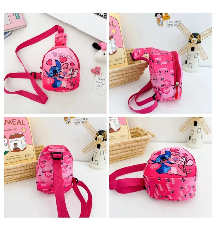 Disney Cartoon Stitch Children Chest Bag Fashion Crossbody GlowCart