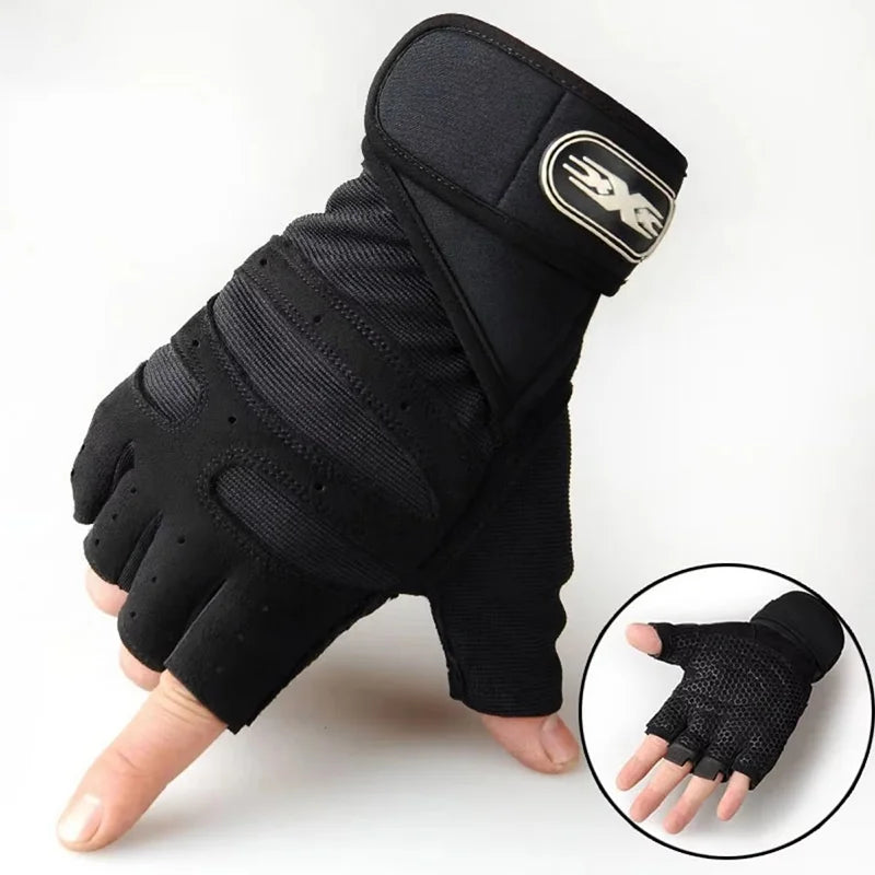 Mountain Road Sports Protective Gloves Half-Finger Breathable Anti-Slip Cycling Fitness Weight Training GlowCart