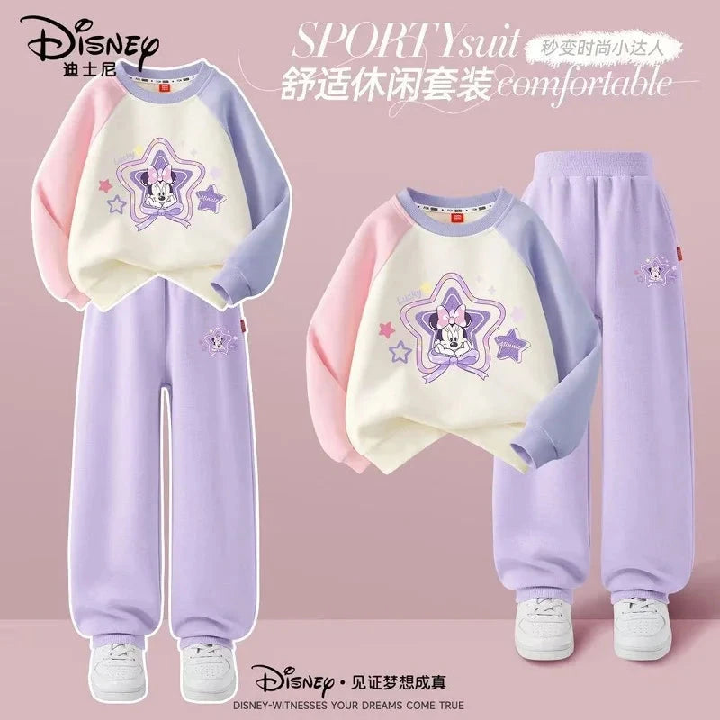 Autumn Baby Girls Boys Clothes Set Children Disney Mickey Printing Sweatshirt Top and Pants Bottom 2Pieces Suit Cotton Tracksuit GlowCart