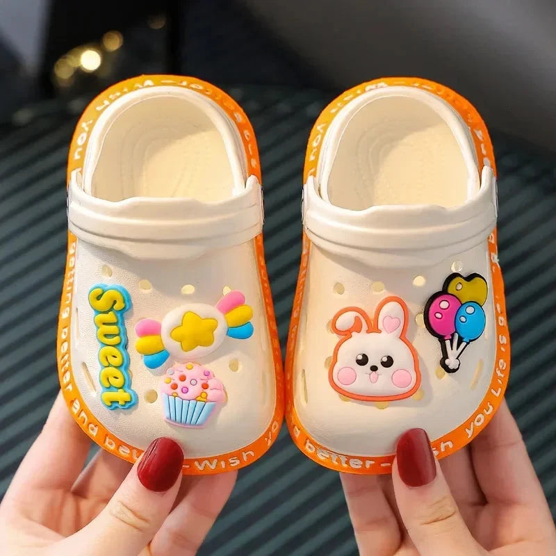 Summer Children Garden Slippers Shoes Boys&Girls Beach Sandal Kids Lightweight Breathable Cute Cartoon Slip Baby Slippers GlowCart