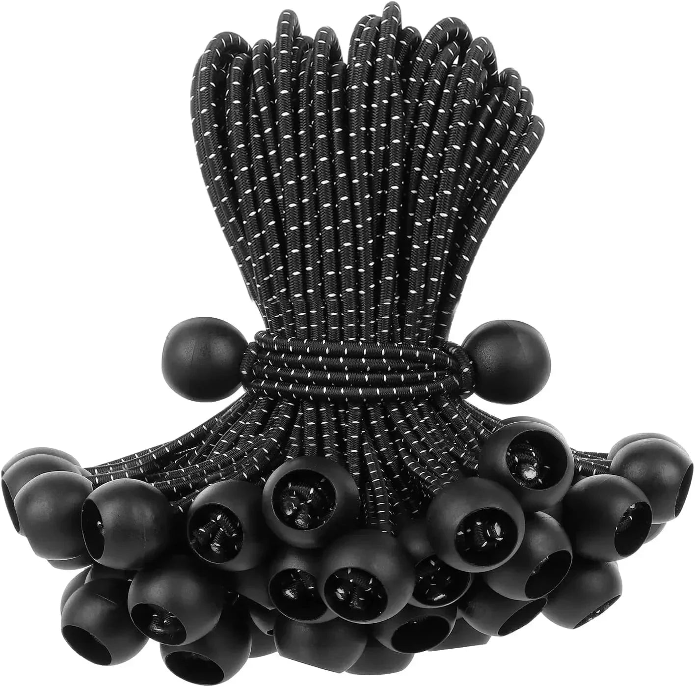 50pcs 6" Elastic Bungee Cord with Plastic Ball - Durable GlowCart