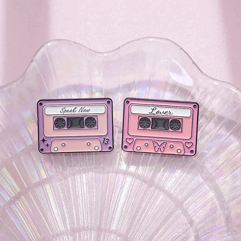 Taylor Midnights Radio Station Enamel Pins 80's Retro Radio GlowCart