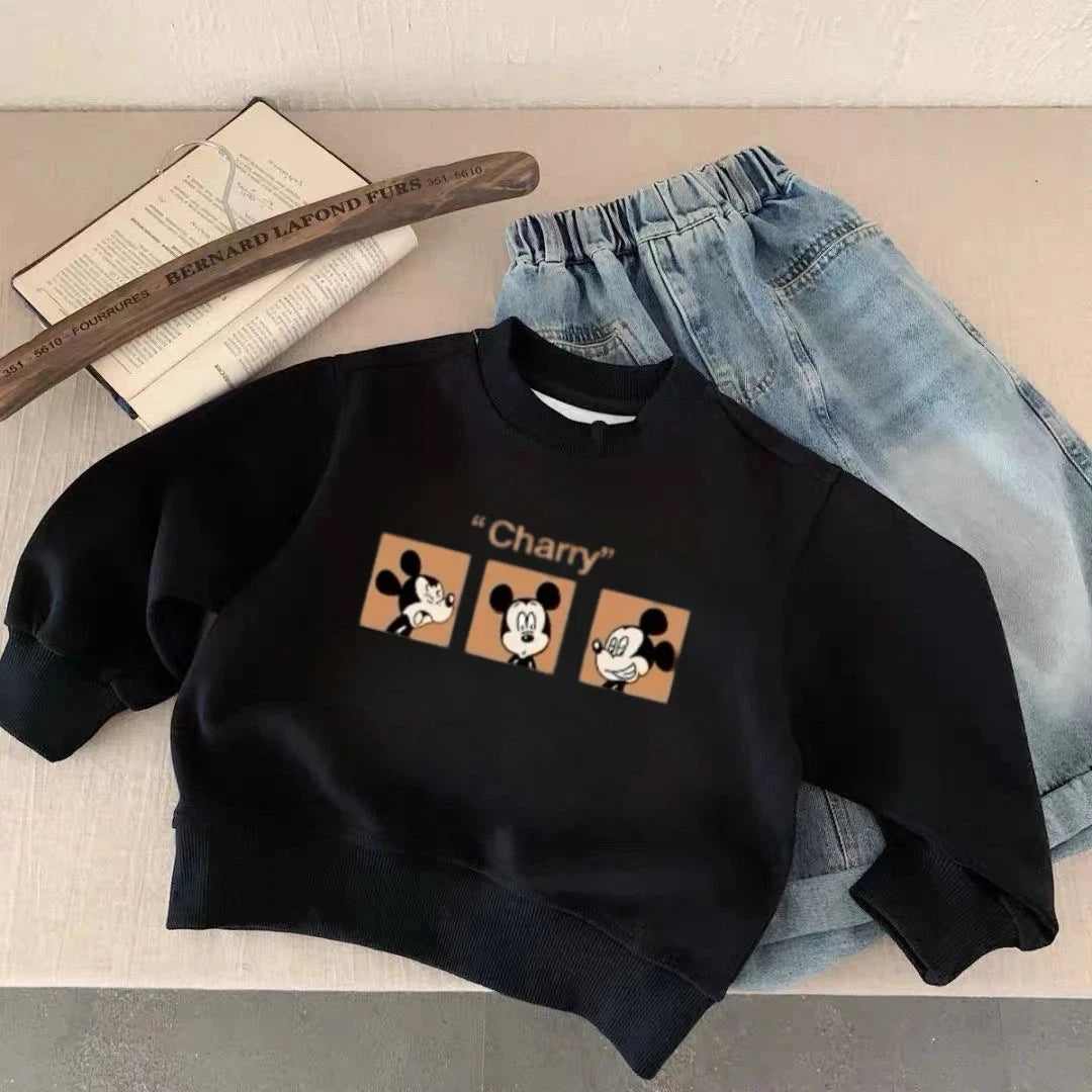 Cartoon Sweatshirts Fashion Casual Clothes Spring/Fall Long-sleeved Tops New Lovely Simple Versatile Hoodie For 0-6Years Boys GlowCart