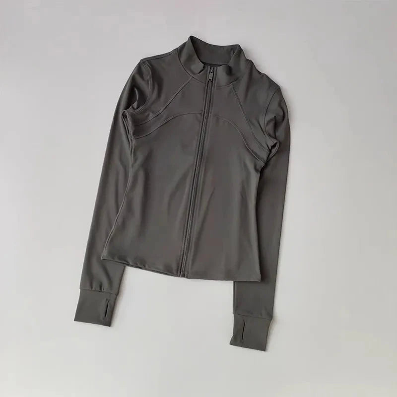 Women's Quick-Drying Long Sleeve Sports Jacket Running Training Fitness Top Gym Workout Sweatshirt - Casual Sports Coat GlowCart