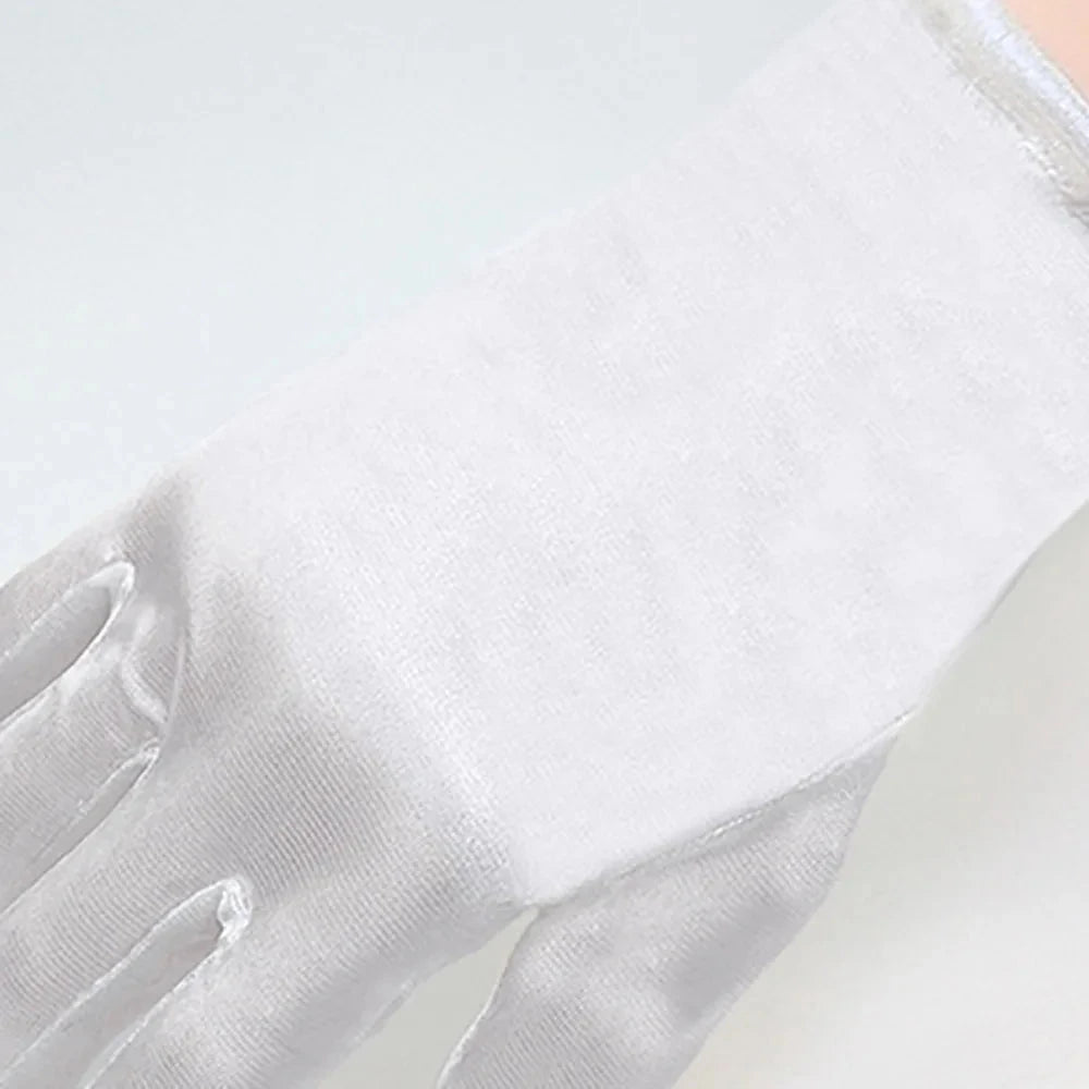 1Pair Women's Evening Party Formal Gloves Solid Color Satin GlowCart