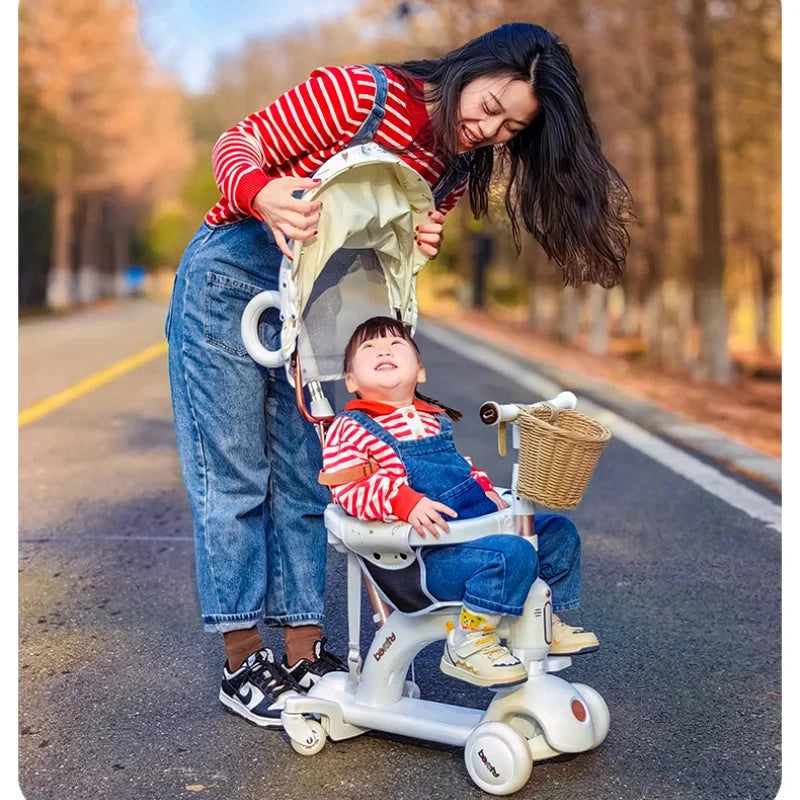 Multifunctional Stroller,Children's Scooter Lightweight Outdoor Children's Car Children's Walker New Style Baby Stroller GlowCart