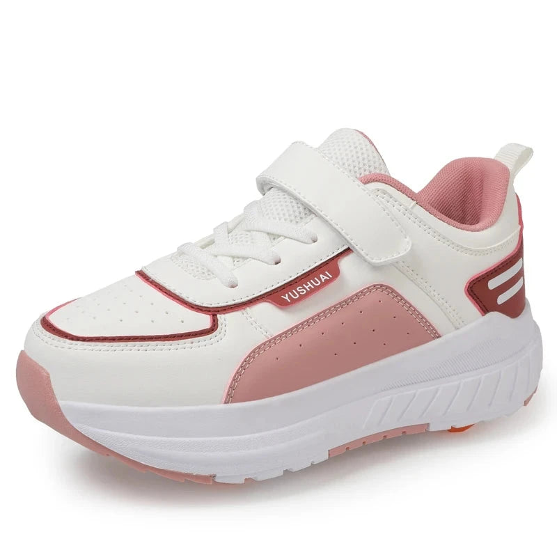 Childrens Roller Skates Fashion Double Row Four Wheel Sneakers Fully Automatic Breathe Anti-friction Rollerblade Shoes for Kids GlowCart