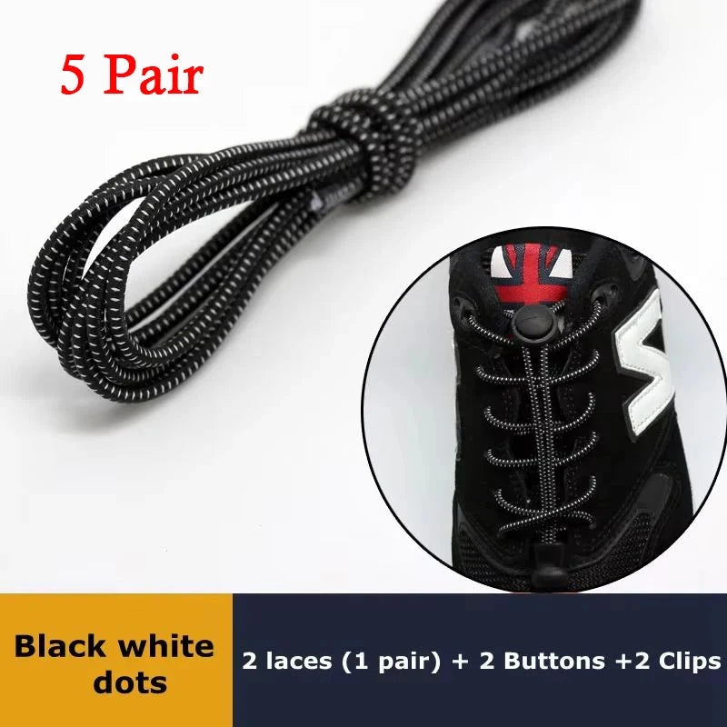 1Pair Shoelaces for Sneaker Elastic No Tie Shoe Laces GlowCart