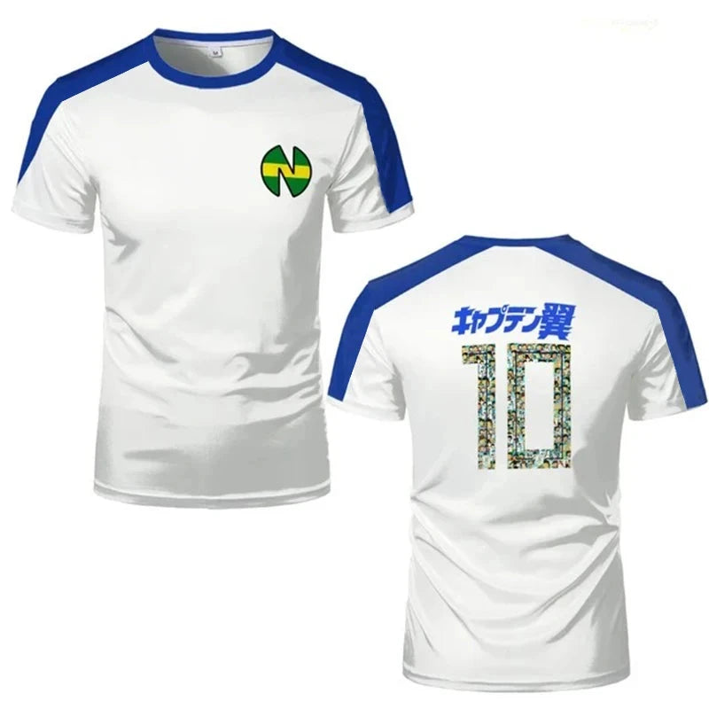 Sports T-shirts For Men Captain Tsubasa Anime Jersey Cosplay GlowCart