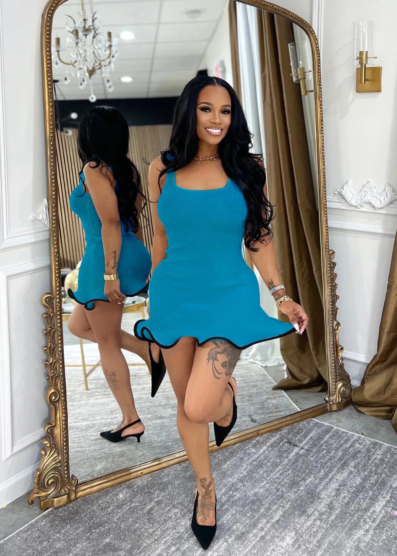 CM.YAYA Women Sleeveless O-neck Tank Mini Dress 2025 Summer GlowCart