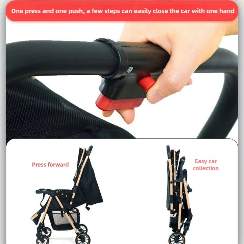 Detachable Twin Baby Stroller for Second Child, Can Sit or Lie Down, Foldable Baby Stroller for Children To Go Out GlowCart