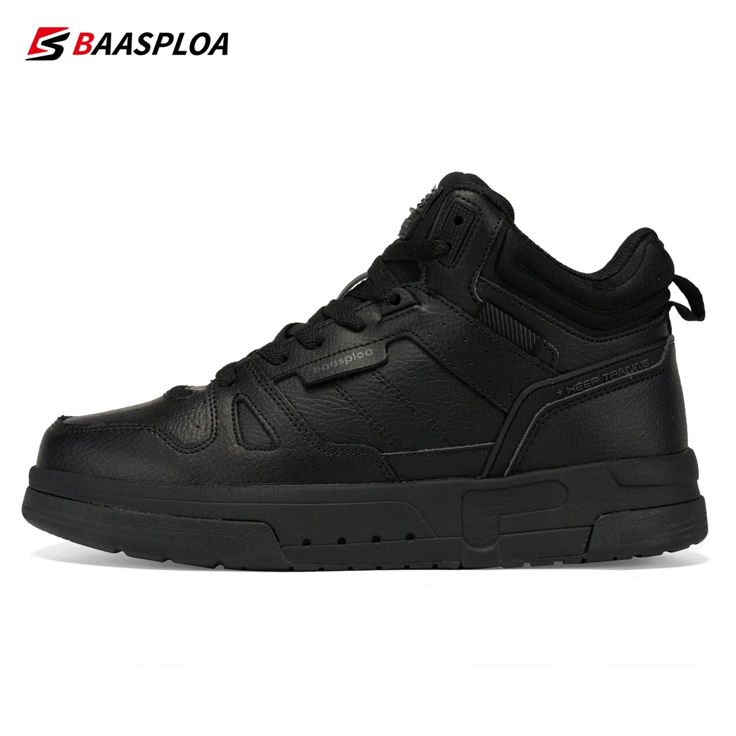 Baasploa Men Winter Sneakers Casual Skateboard Shoes for Men Comfort Plush Warm Cotton Shoes Non-Slip Outdoor Male Sneakers GlowCart