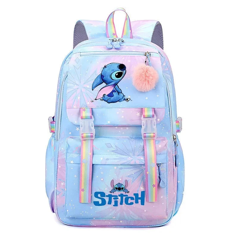 Cartoon Lilo Stitch Printed Backpack Teenger Girl Boy Schoolbag Kawaii Student Children Schoolbag Laptop Bookbag Travel Bag GlowCart