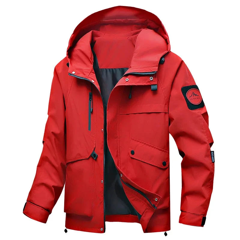 Men's Lightweight Waterproof Rain Jacket Autumn Shell Hooded GlowCart