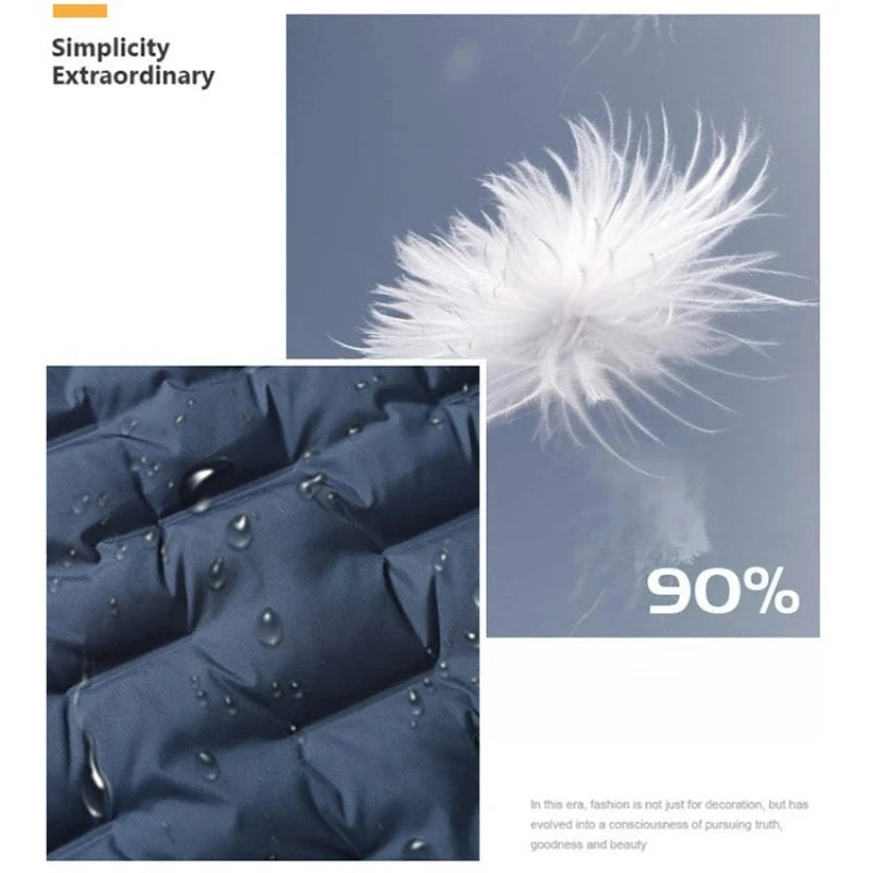 COMXZ Men Vest Down Jacket New Stand Collar Outdoor Travel GlowCart